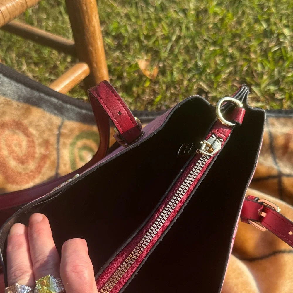 Coach Pink Tote with Cherry Design - Picture 3 of 13